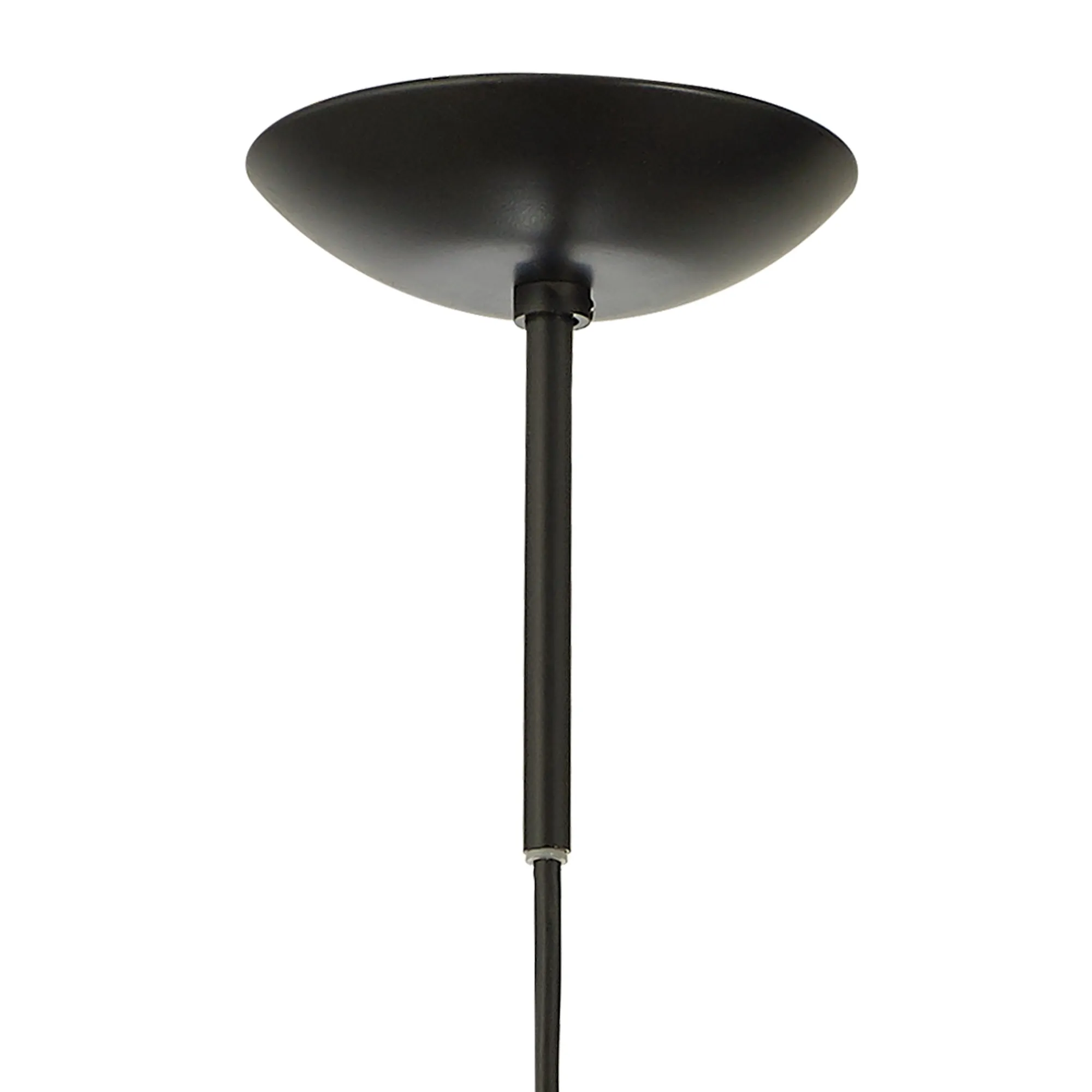 Miranda 25cm Glass Pendant 1 Light Matt Black D0706  Deco Miranda